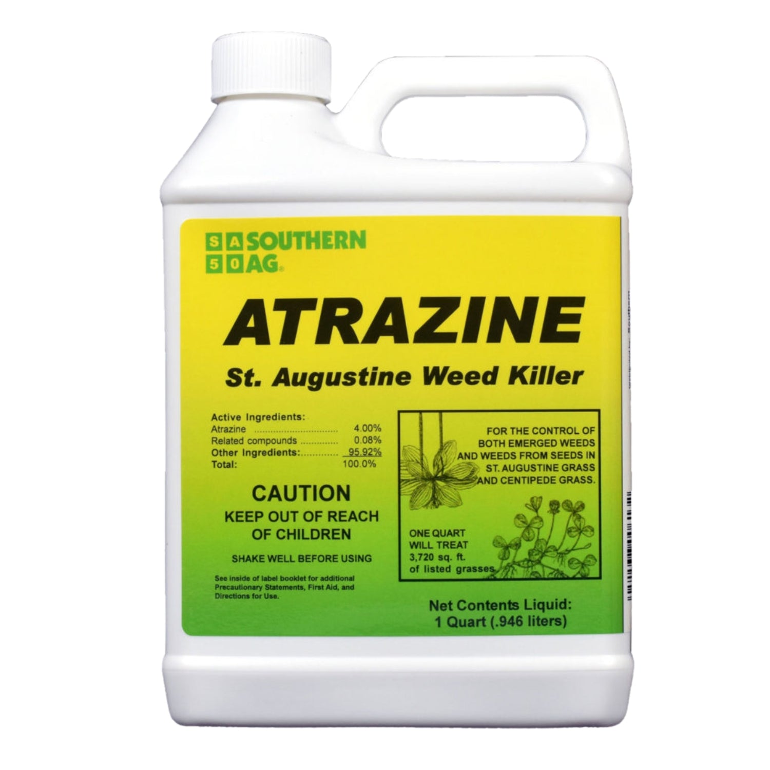 grass out herbicide label Atrazine St. Augustine Weed Killer 1 Quart