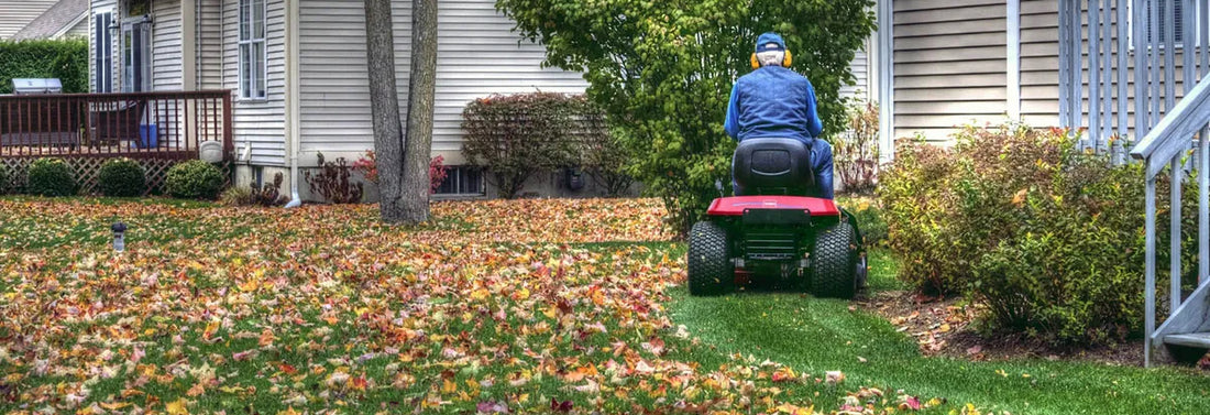 Mulching leaves for lawn