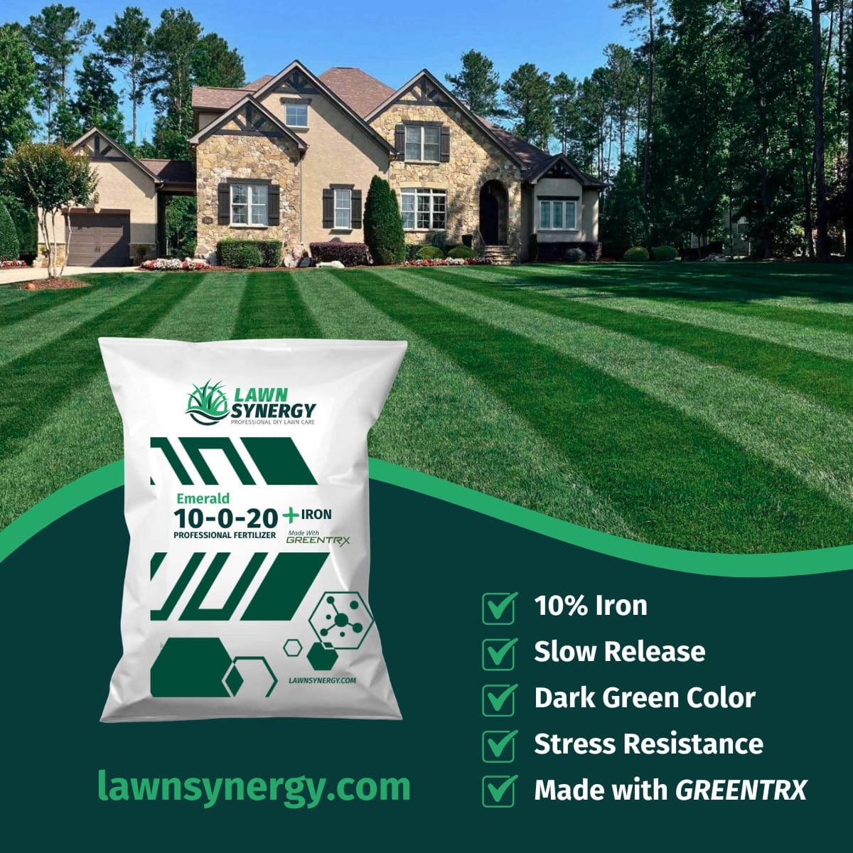 Emerald 10-0-20 Iron Lawn Fertilizer