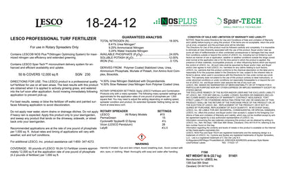 LESCO Starter 18-24-12 NOS Plus Spar-TECH Fertilizer