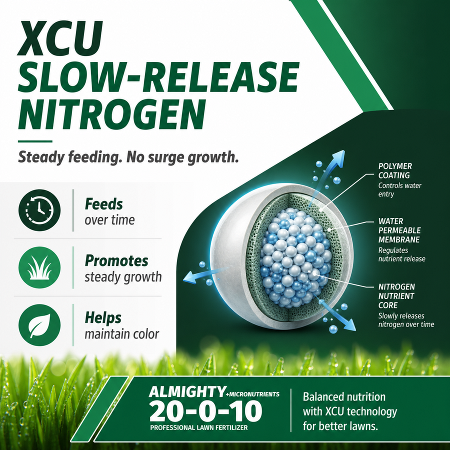 Almighty 20-0-10 Lawn Fertilizer features