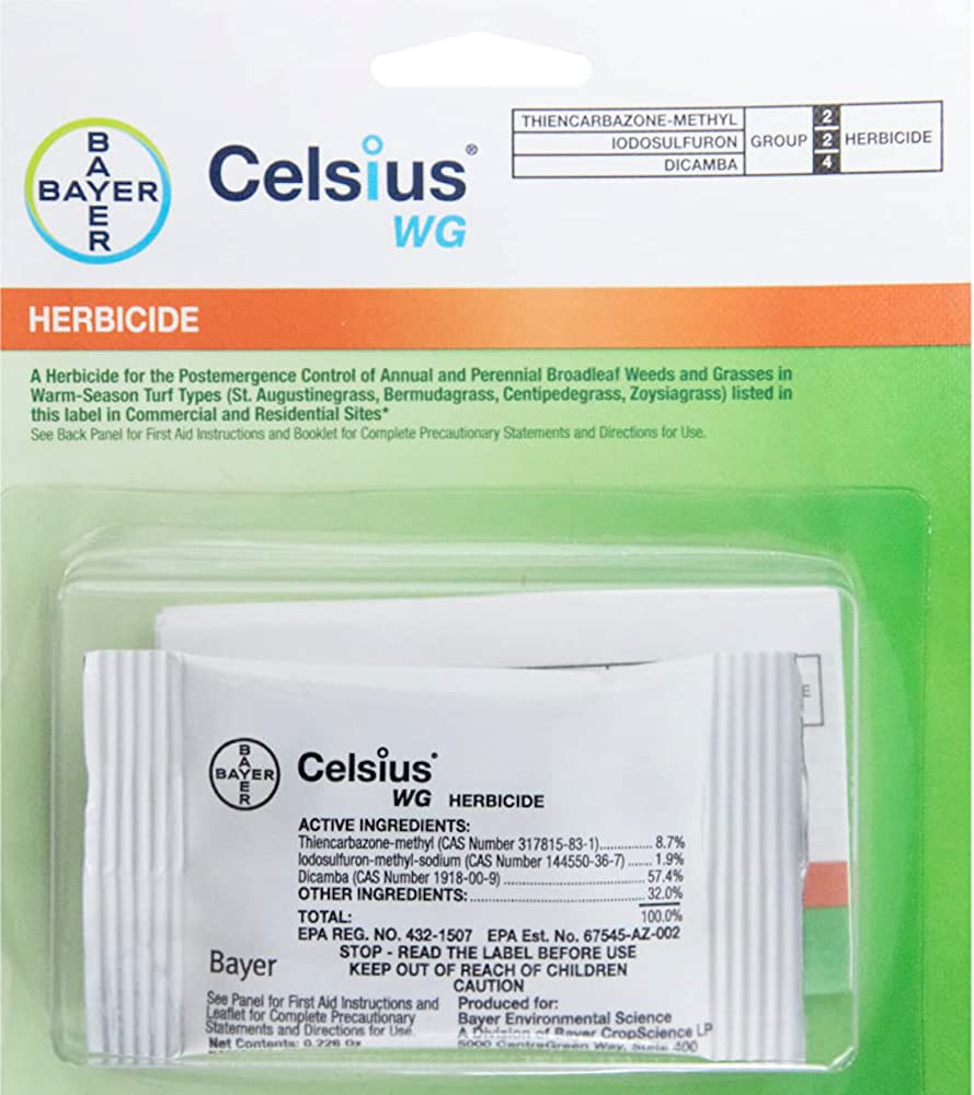 Celsius WG Herbicide Weed Killer for Warm Season Lawns LawnSynergy