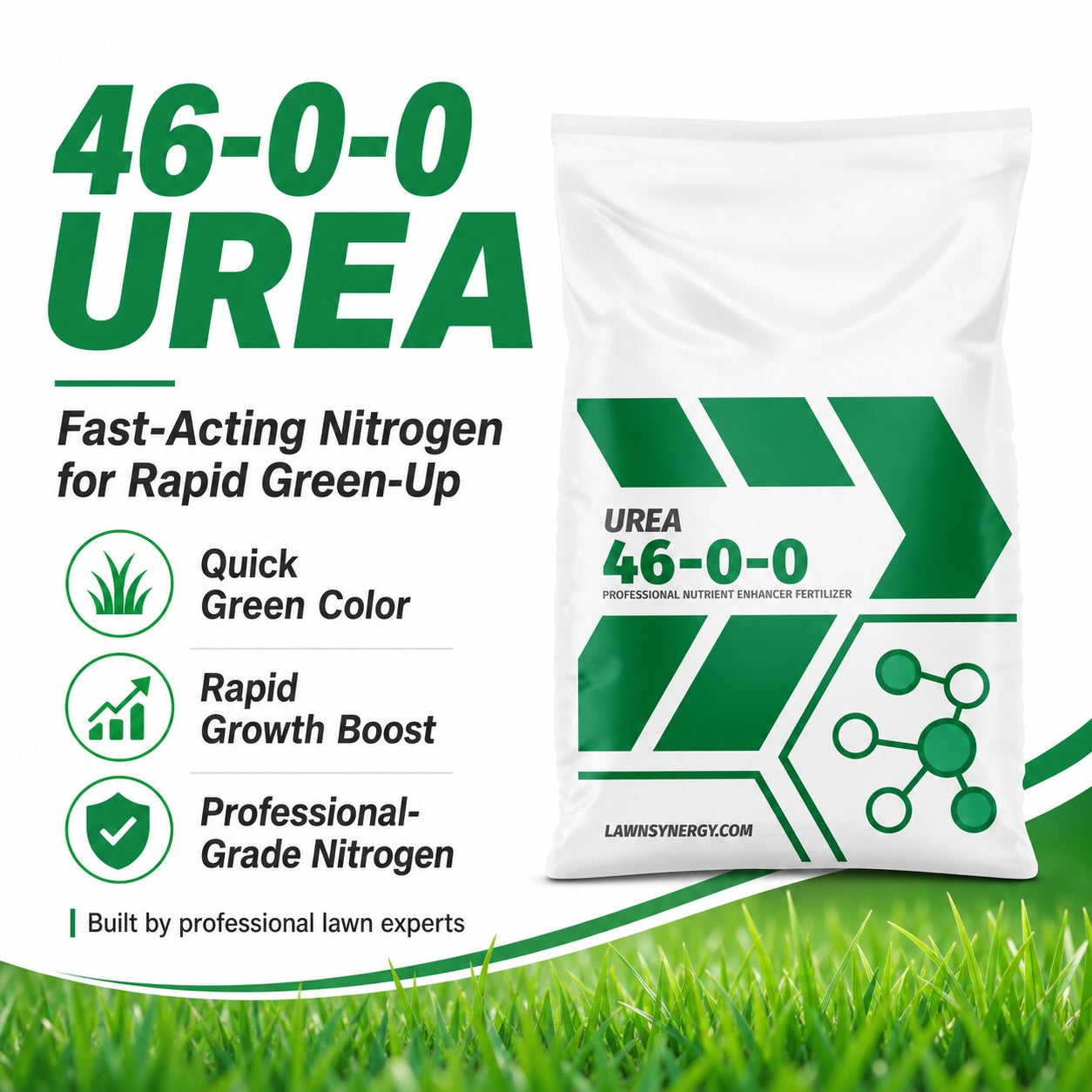 46-0-0 Urea Nitrogen Fertilizer - Fast-Acting Lawn & Garden Nitrogen