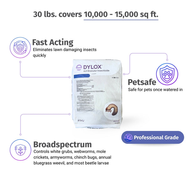 Dylox 6.2 Insecticide – Rapid Kill for Grubs, Sod Webworms & Surface ...