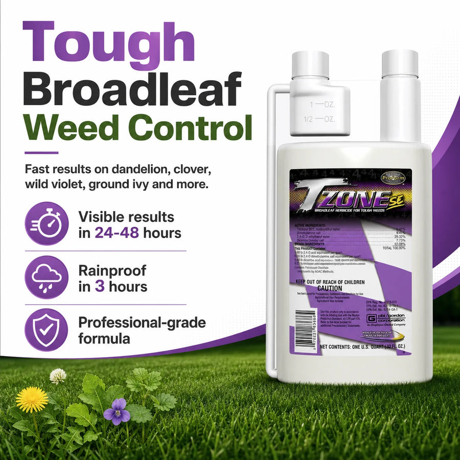 T-Zone SE Herbicide - Broadleaf Weed Control for Lawns