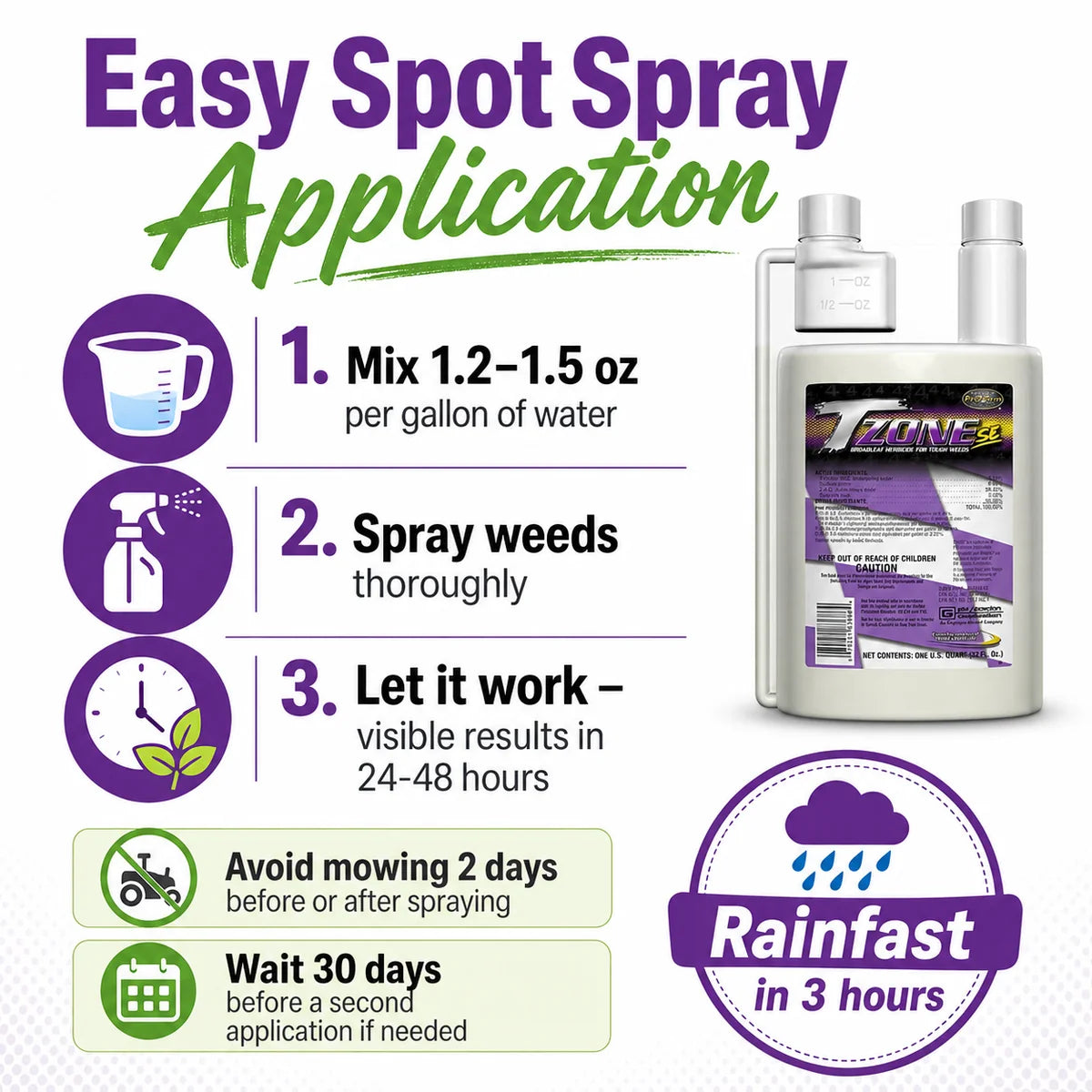 how to apply tzone weed killer