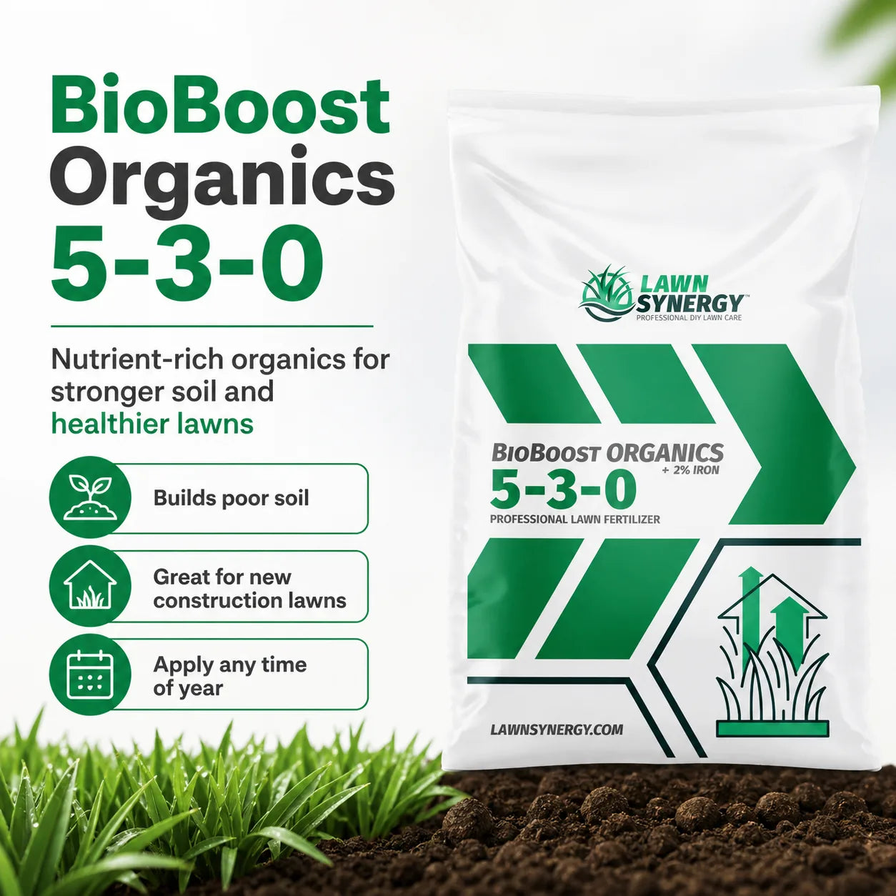 BioBoost 5-3-0 Organics Lawn Fertilizer