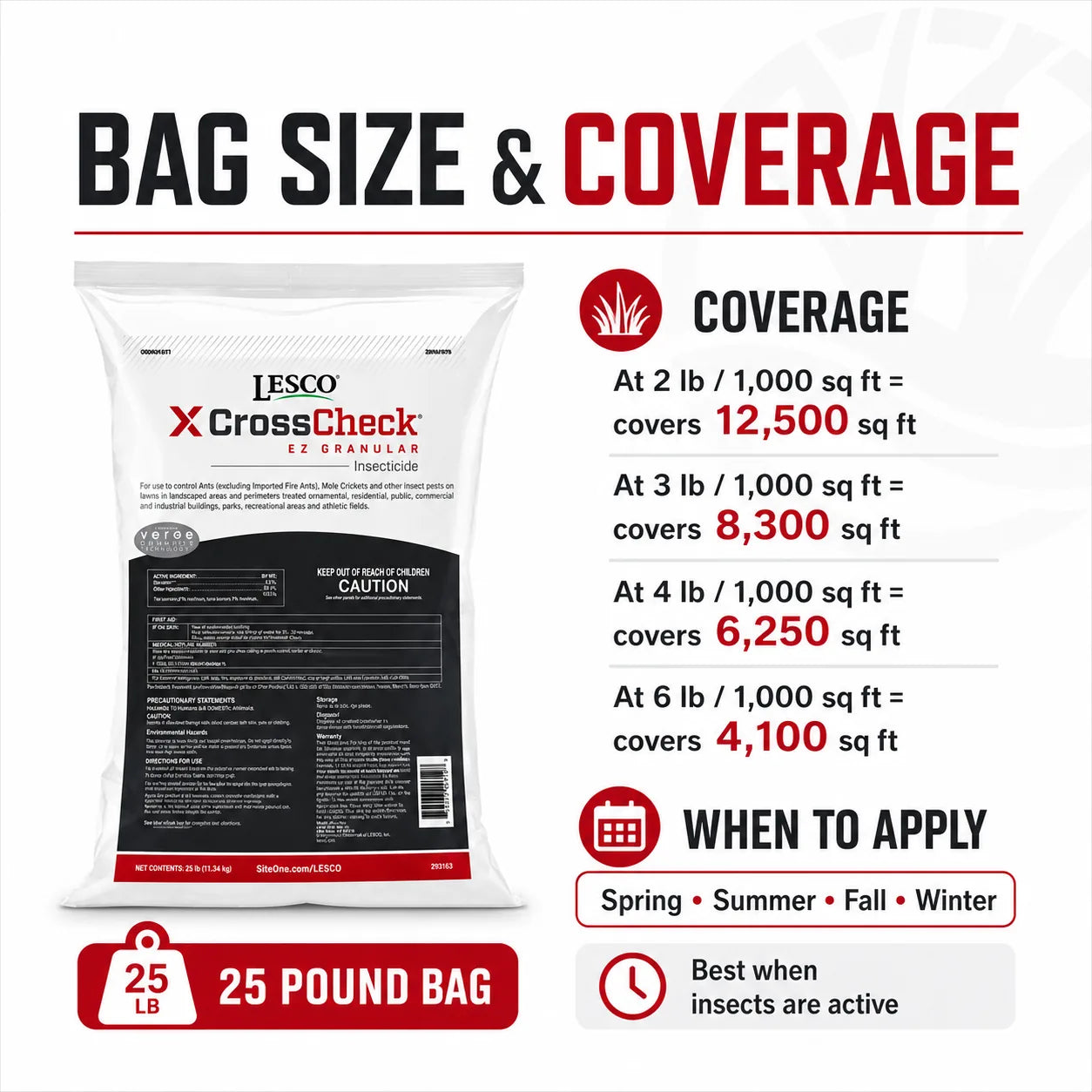 LESCO Crosscheck EZ Granular Insecticide - Lawn Pest Control for