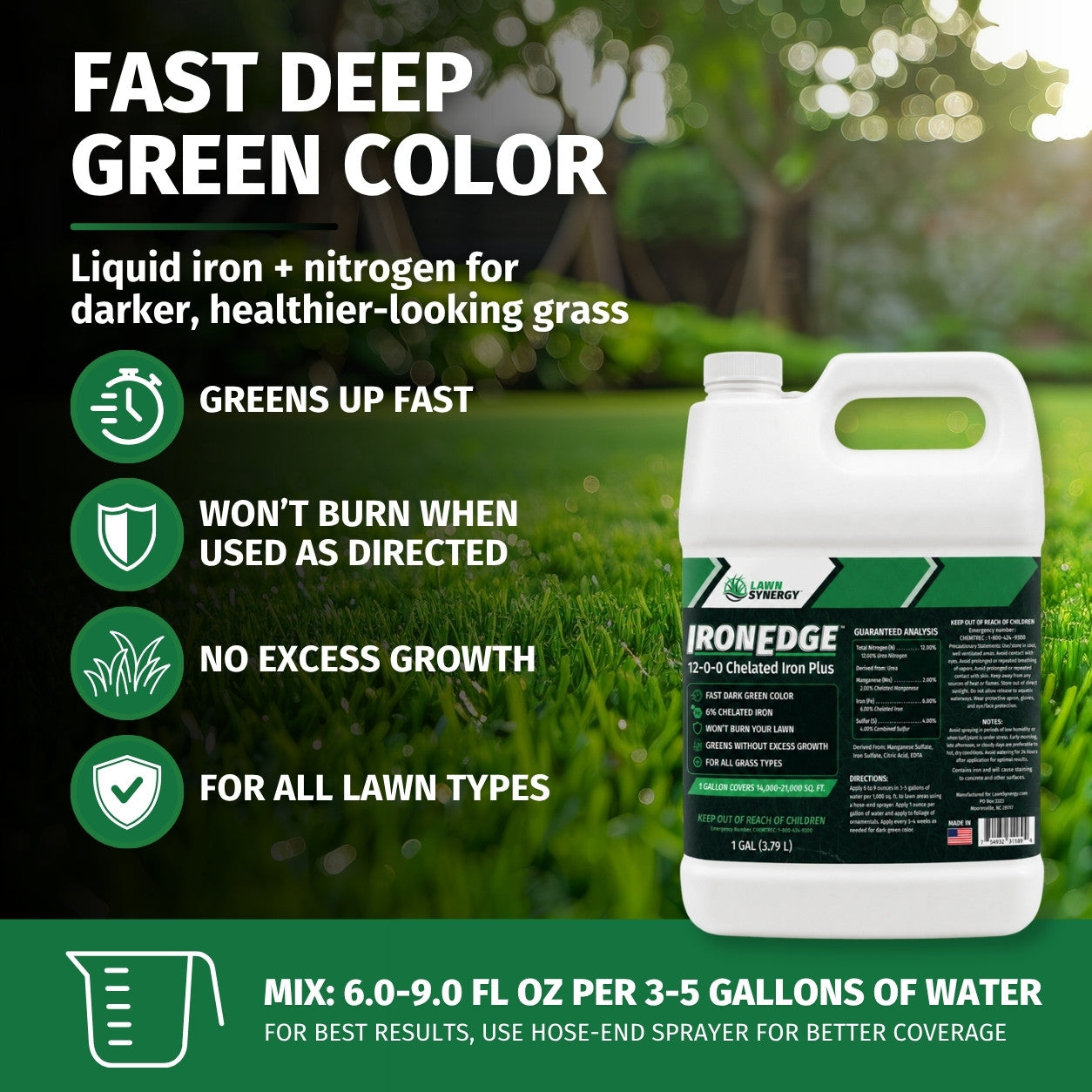 IronEdge 12-0-0 Chelated Liquid Iron Plus