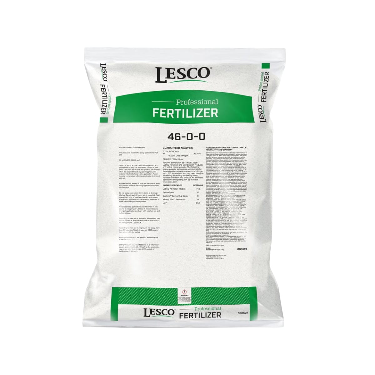 lesco 46 0 0 urea high nitrogen fertilizer