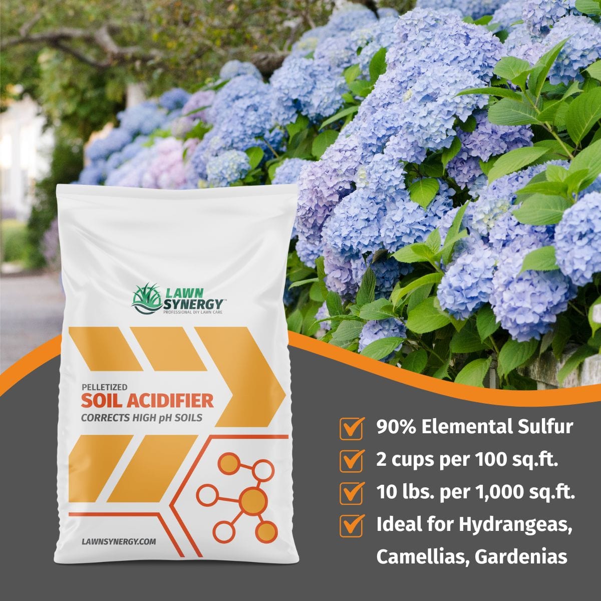 soil acidifier lower ph hydrangeas