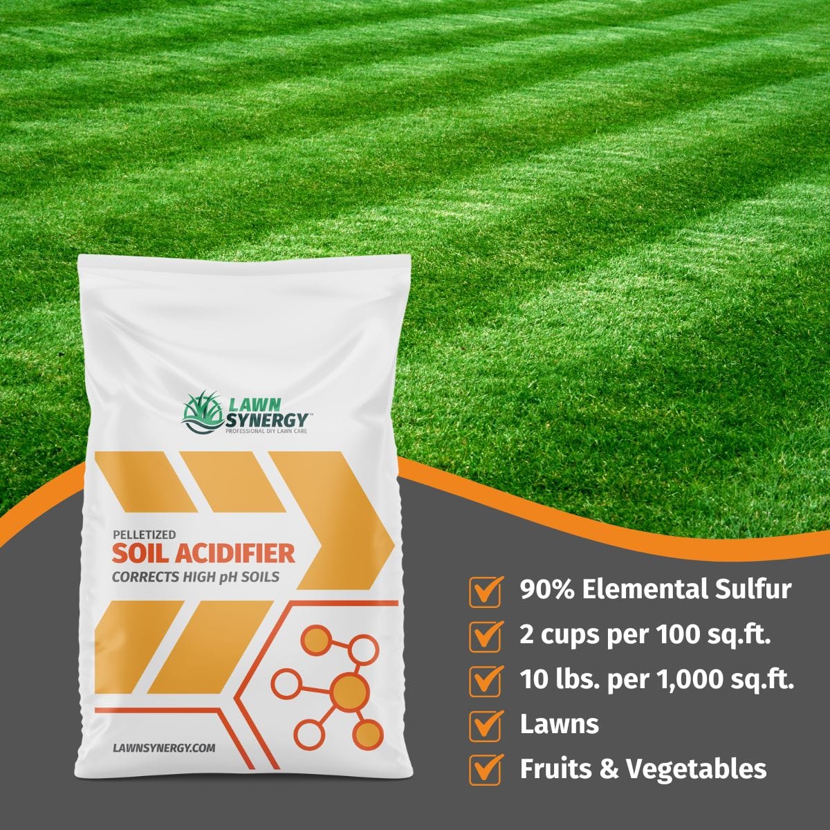 soil acidifier lower ph lawns