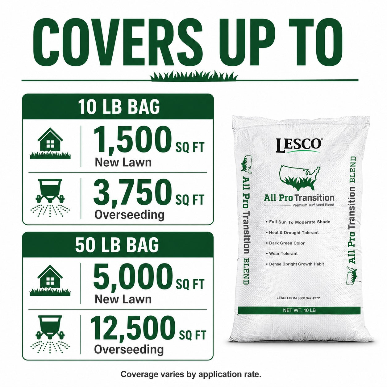 Lesco All Pro Transition Tall Fescue Grass Seed