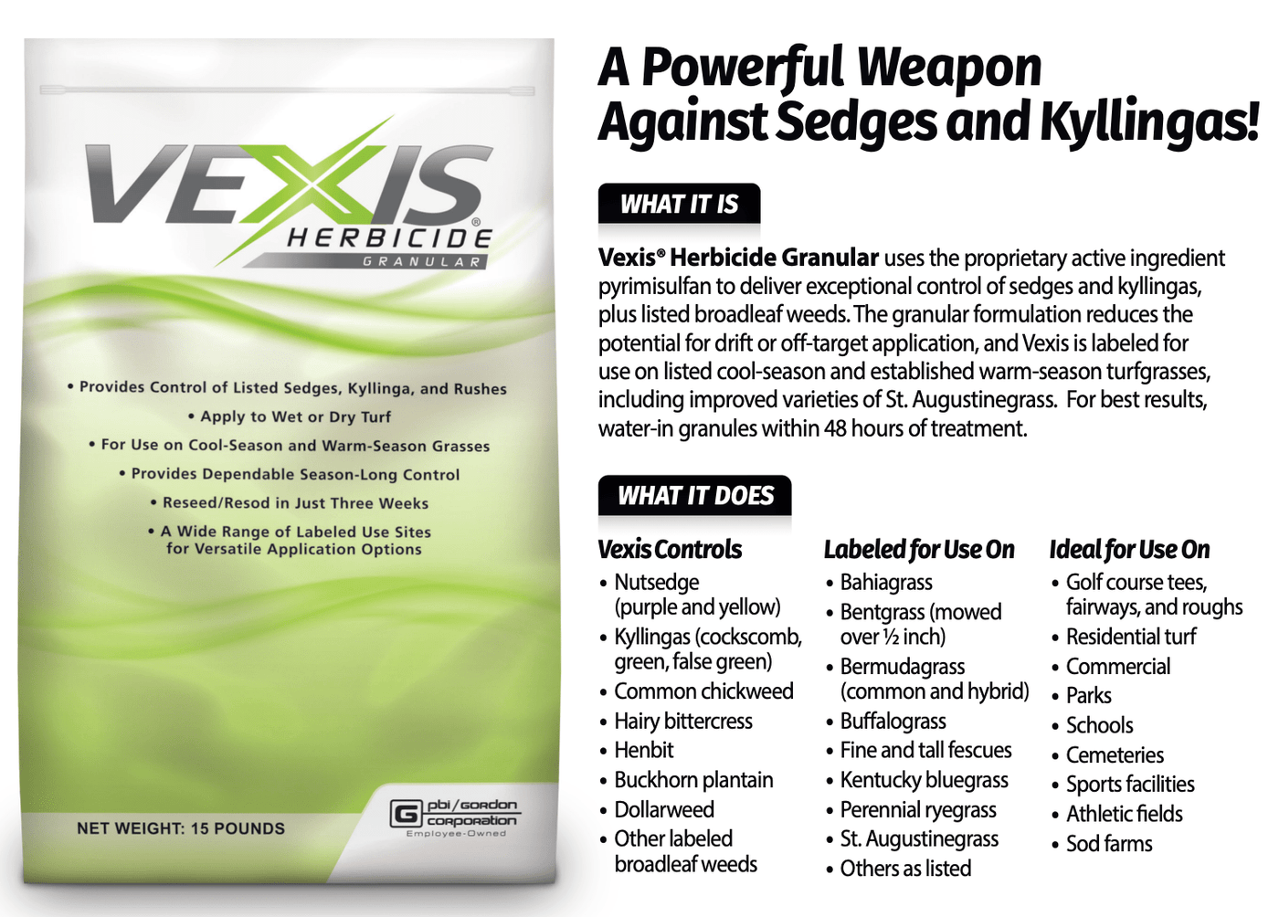 best herbicide to kill kyllinga Vexis Granular Herbicide