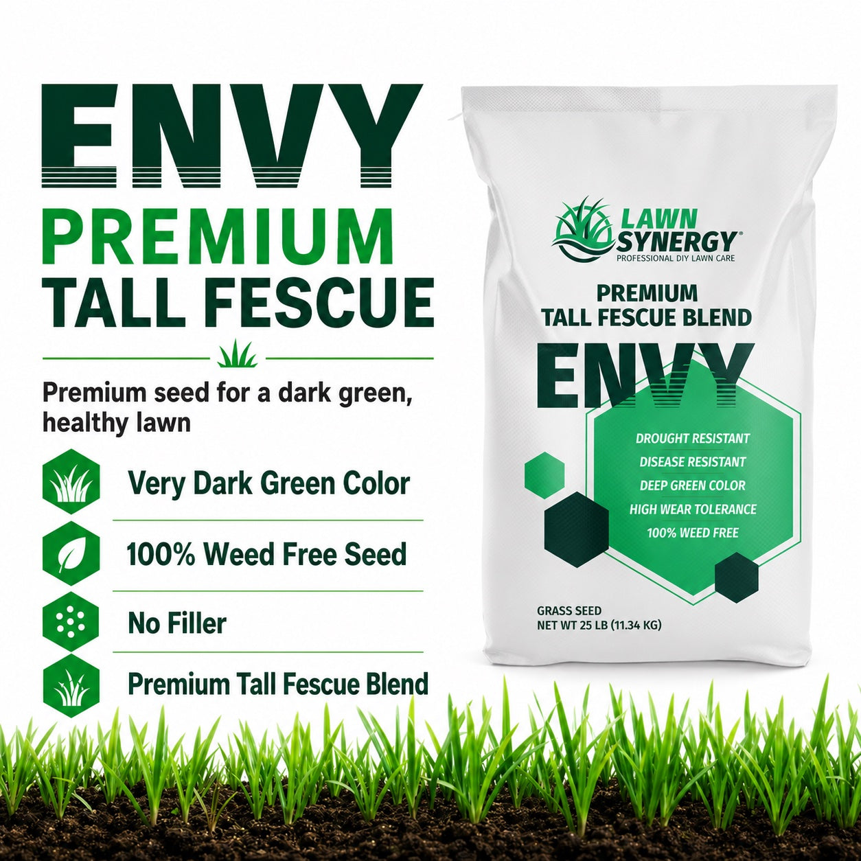 Envy Premium Tall Fescue Grass Seed Blend
