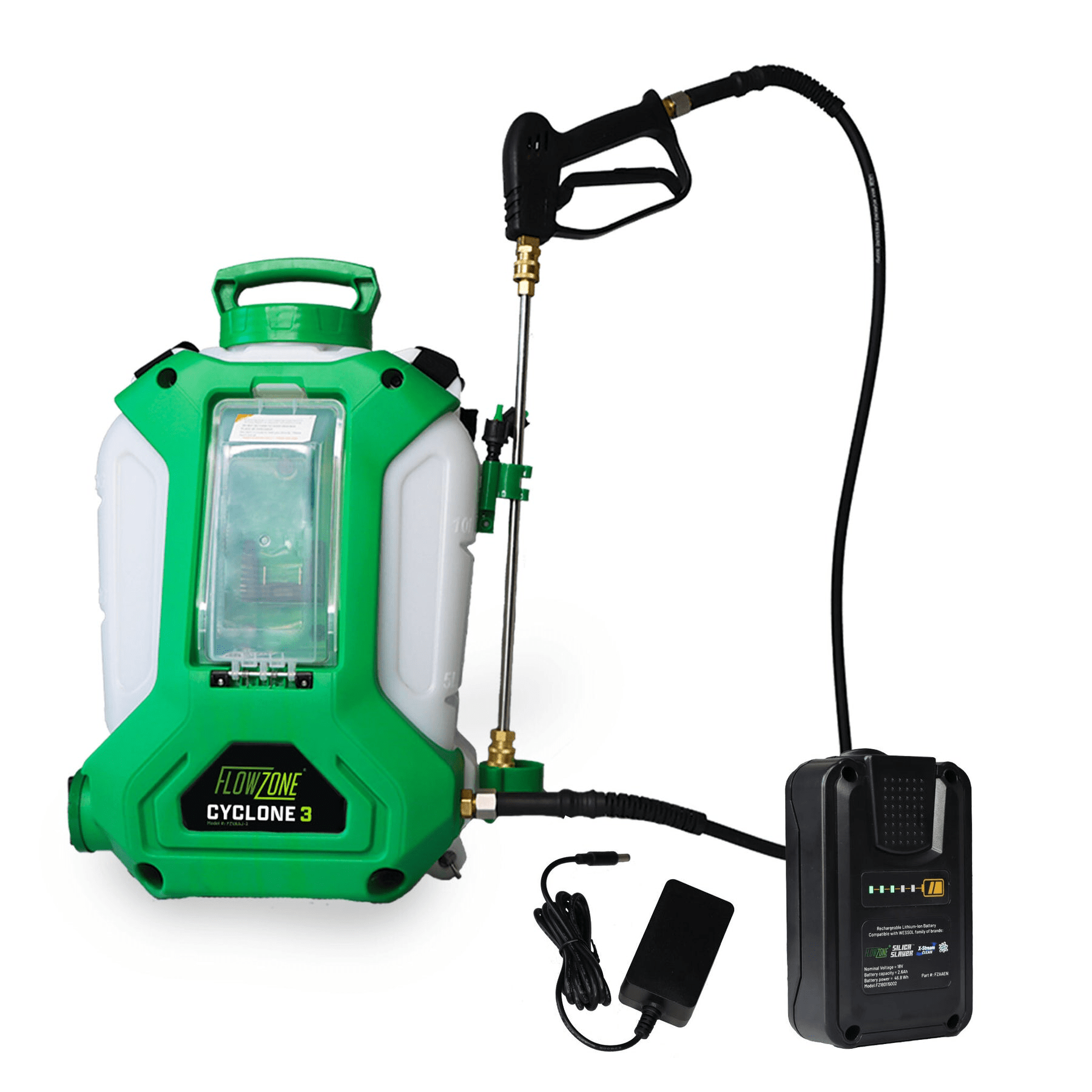 FlowZone Cyclone 3 Battery Backpack Sprayer - 5 Gallon