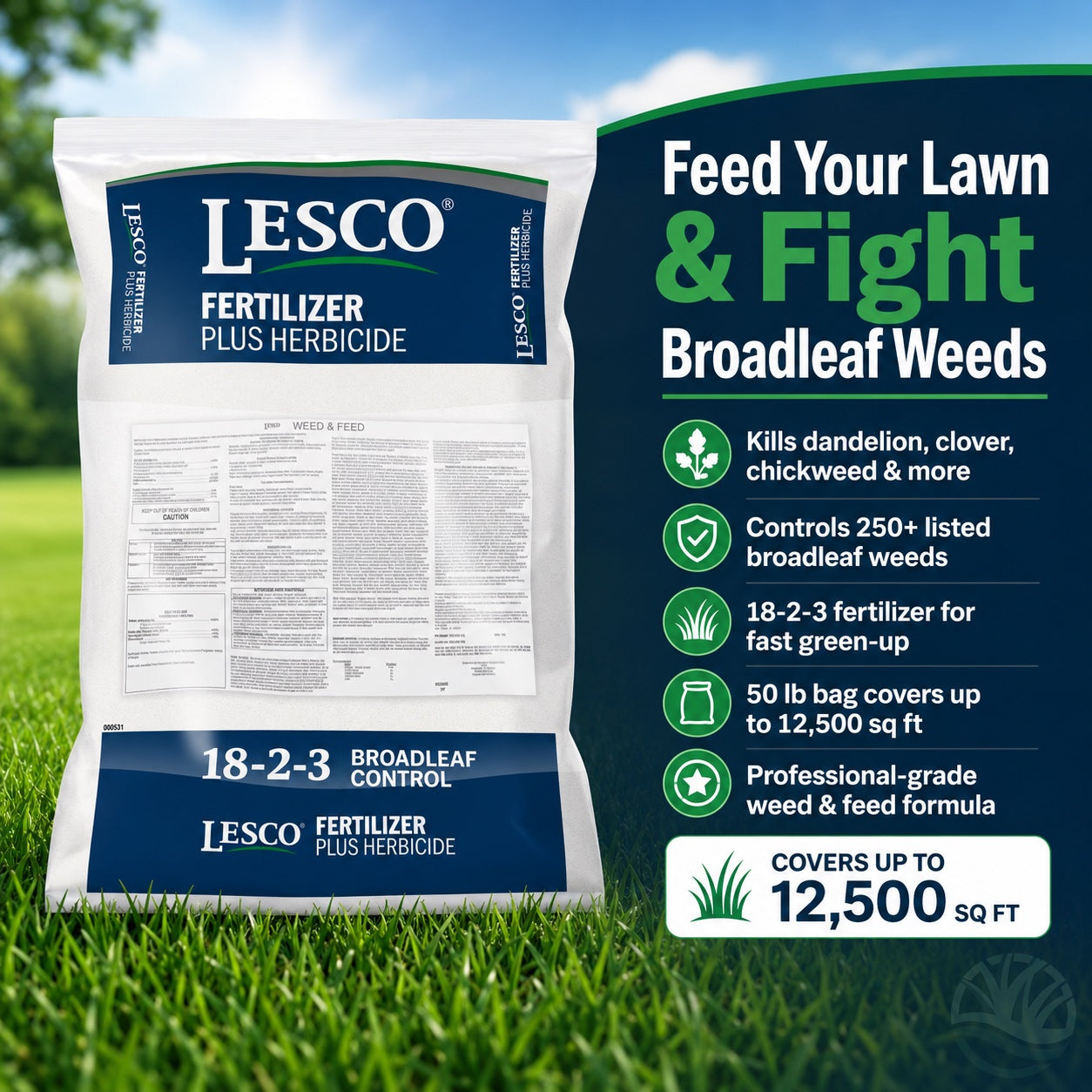 lesco weed and feed features
