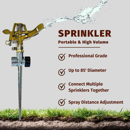 portable impact sprinkler features