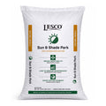 White bag of Lesco Sun & Shade Park seed mixture on a white background