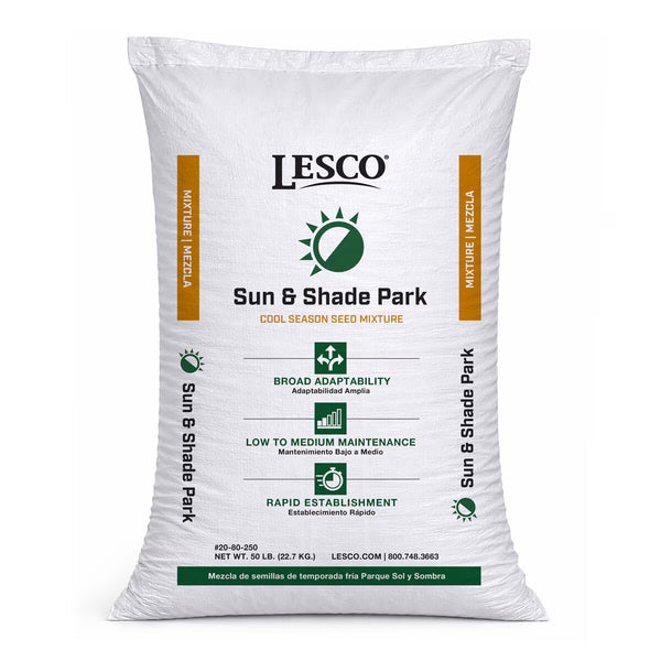 grass seed for low sun areas Lesco Sun & Shade Park Grass Seed 10 lbs