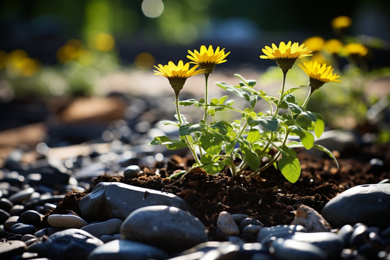 kill weeds growing in gravel